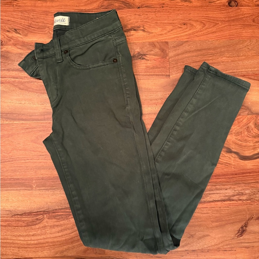 Madewell “Skinny Skinny” Green Jeans